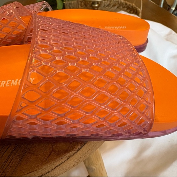 Opening Ceremony X Melissa Size 7 Vibrant Orange and Pink Slides - Picture 4 of 9